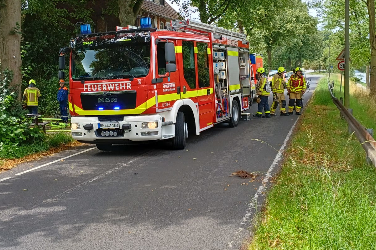 Kaminbrand an der Hebewerkstraße: Feuerwehr im Einsatz