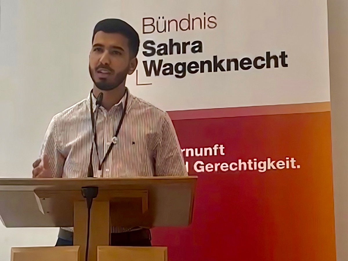 Junge Stimme aus Castrop-Rauxel: Nassir Tamouh bei Gründung des BSW-Jugendverbands