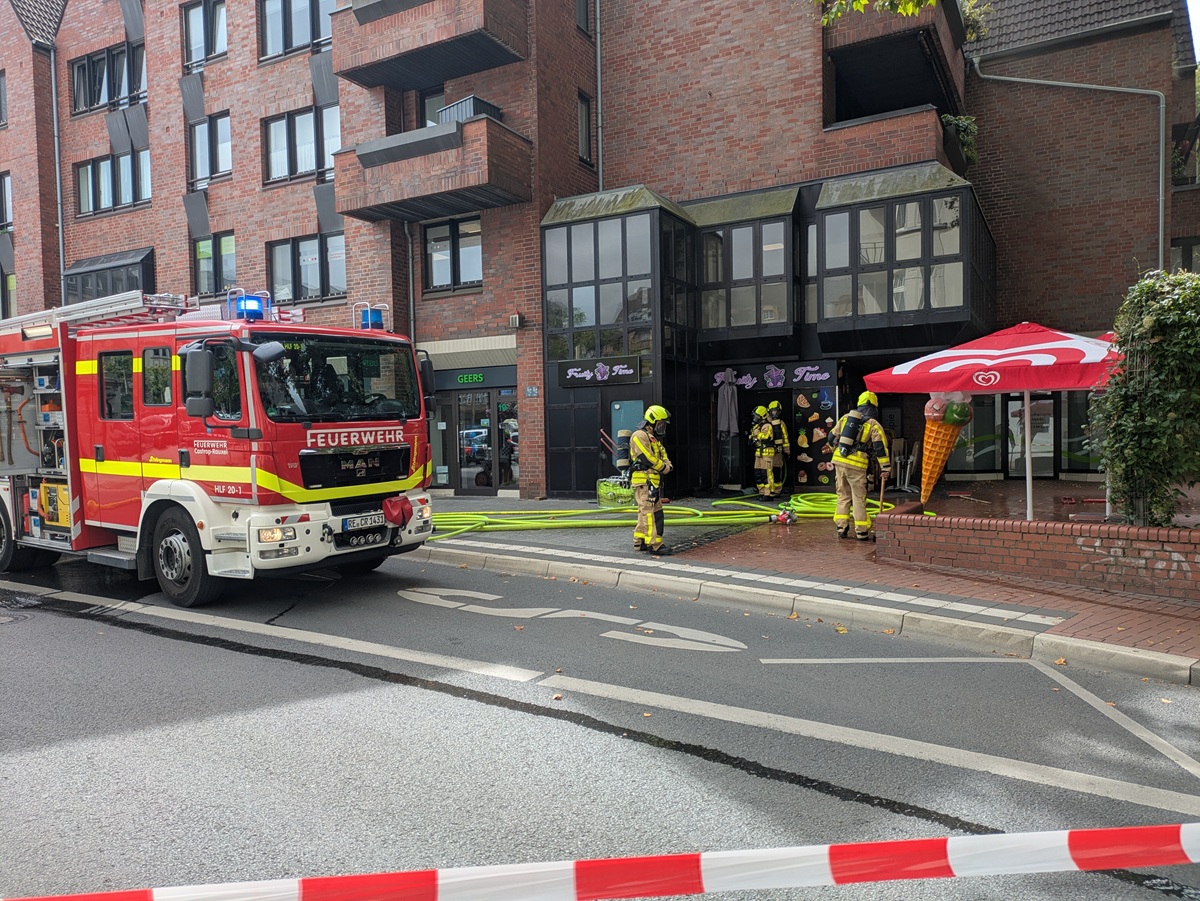 Brand in Café am Markt